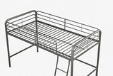 DHP Silver Junior Loft Bed Frame with Ladder - Twin Size DHP