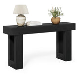 Little Tree 63-Inch Long Console Tables for Entryway, Large Sofa Table Behind Couch, Wooden Entry Foyer Hallway Table, Modern Console Sofa Tables for Living Room, Black LITTLE TREE