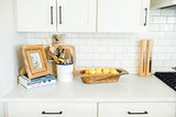 Mud Pie DOUGH BOWL SET, Brown, small 5" x 20" x 8" | large 5" x 24" x 10 1/2" Mud Pie