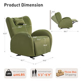 EONIX Stylish Power Glider Rocker Recliner Chair, Dual Motor Independently Controlled Footrest and Backrest, Detachable Headrest, Lazy Boy Recliner for Living Room, SXXY010041, Olive Green