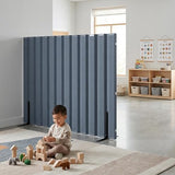 Angeles 48" x 6' Quiet Divider With Sound Dampening Panels, Freestanding Room Divider Wall, Gray Angeles