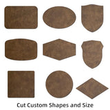 Laserable Leatherette Sheets with Heat Press Adhesive Backing Iron On Hat,Blank Faux Leather Patches for Laser Engraving,Engravable/Engraver Leather Material/Accessories(Rustic Brown-5 Large Pieces) TWIG