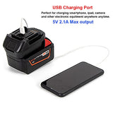 Battery Adapter for Makita 18V Lithium-Ion Cordless Tools, Convert for Milwaukee M18 18V or Dewalt 18V 20V Lithium Battery to Makita 18-volt BL1830 BL1850 LXT Battery Converter, w/ USB Charge Port QINIZX