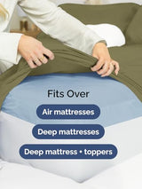 Extra Deep King Sheet Set - 6 Piece Breathable and Cooling Sheets - Hotel Luxury Bedding for Women, Men, Kids & Teens - Easy & Secure Fit - Soft, Wrinkle Free & Comfy - Extra Deep Pockets - Sage Green CGK Unlimited