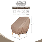 ULTCOVER Waterproof Patio Chair Cover – Outdoor Lounge Deep Seat Single Lawn Chair Cover 4 Pack Fits Up to 28W x 30D x 32H inches ULTCOVER