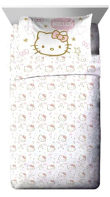 Jay Franco Hello Kitty Twin Comforter Set - 5 Piece Bedding Includes Sheet Set & Pillow Covers - Super Soft Pink Bedding Jay Franco