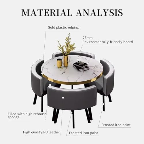 Kitchen Dining Table Set - Simple Small Round Conference Table - #23-70 * 75cm/27.5 * 29.5in OCAZI