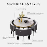 Kitchen Dining Table Set - Simple Small Round Conference Table - #23-70 * 75cm/27.5 * 29.5in OCAZI