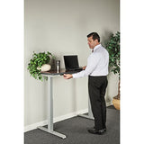 Alera 2-Stage Electric Adjustable Table Base, 48 to 72w x 24 to 36d x 27.5 to 47.2h, Gray Alera