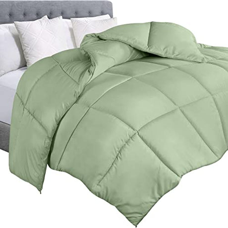 Utopia Bedding Comforter Duvet Insert, Quilted Comforter with Corner Tabs, Box Stitched Down Alternative Comforters Queen Size (Sage Green) Utopia Bedding