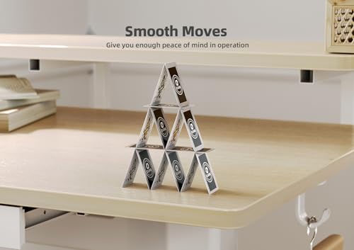 Claiks 63" L Shaped Standing Desk with Drawers and LED Lights, Height Adjustable Electric Corner Standing Desk with Monitor Stand & Power Outlet, 4 Memory Preset, Nature Claiks