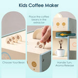 ROBUD Grocery Store Playset, Kids Play Store, Wooden Supermarket Playset with Cash Register, Chalkboard, Vending Machine, Coffee Machine, Oven, Play Food Accessories, Gift for Boys Girls 3+ ROBUD