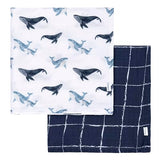 Gerber Baby Unisex 2-Pack Muslin Blanket, Coastal Calm, One Size Gerber