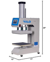 Gejok 8x8 Label Pneumatic Heat Press Machine - Auto-Balance Sublimation Press for Labels, Caps, Cups - Digital Control Gejok