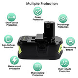 CaliHutt 【Upgrade】 18V 6.0Ah Replacement Battery for Ryobi ONE+ Plus 18V Battery High Capacity 18V Lithium-Ion Battery P102 P104 P105 P106 P108 P107 P109 for Cordless Power Tools… CaliHutt