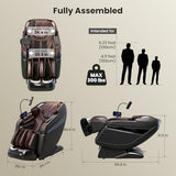 KTENTITO 4D Music Rhythm Massage Chair Full Body, 2026 Unique Sonic Resonance Zero Gravity SL-Track Shiatsu Recliner with Knee Heating Blanket AI Voice Bluetooth Foot Roller Body Scan Airbags G9 Black KTENTITO