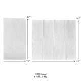 Premium White Napkins, 1/8 Fold Dinner Napkin, Disposable 2-Ply White Party Napkins, Value Pack 100 Count Nicole Home Collection