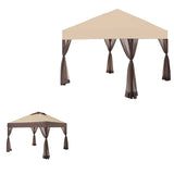 Garden Winds Custom Fit Replacement Canopy Top Cover Compatible with The Hampton Bay Stockton 11x11 Pop Up Gazebo - Upgraded Performance RIPLOCK 350 Fabric Garden Winds