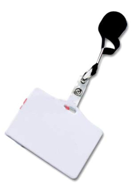 PVC Polymer Card Name Badge Sublimation Heat Press Transfer Thermal Personalized with Lanyard Black 10 Pieces SFS BLANK