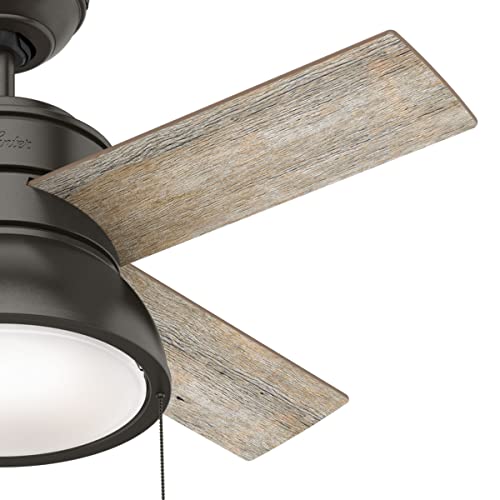 Hunter Fan Company 59387 Hunter 36" Loki LED Light Ceiling Fan, Noble Bronze Finish Hunter