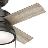 Hunter Fan Company 59387 Hunter 36" Loki LED Light Ceiling Fan, Noble Bronze Finish Hunter