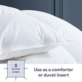 Maple&Stone Feather Down Comforter Queen Size All Season White Down Duvet Insert Ultra Soft 100% Cotton Cover Fluffy Queen Comforter 90 x 90 Inches Maple&Stone