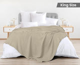 Utopia Bedding Khaki 100% Cotton Waffle Blanket 300 GSM [King - 90x108 Inch] Soft Lightweight Breathable Bed Blanket for All Season Utopia Bedding