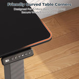 FitStand 4 Legs Standing Desk, Large 79x31 Inches Electric Adjustable Height Desk with Splice Board, Stand Up Desks Home Office Computer Workstation, Black FitStand