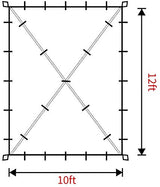 Gold Armour Rainfly Tarp Hammock, Premium 14.7ft/12ft/10ft/8ft Rain Fly Cover, Waterproof Ultralight Camping Shelter Canopy, Survival Equipment Gear Camping Tent Accessories (Black 12ft x 10ft) Gold Armour