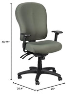 Tempur-Pedic TP4000 Ergonomic Fabric Mid-Back Task Chair, Olive (TP4000-OLIVE) Tempur-Pedic