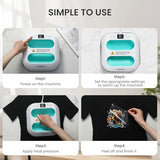 MAIKESUB T-Shirt Heat Press Machine, Portable Heat Press 9.6"X9.6", Iron Press for Sublimation and HTV Vinyl Shirt Press Machine for Hat, Bags, Heating Transfer Projects(Green Heat Transfer Machine) MAIKESUB