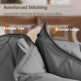 Luxury Goose Down Comforter Single Size Duvet Insert All Season Bedding Quilt Grey,30x20Inch OASWET
