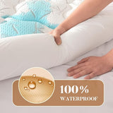 PRIMESOFT 100% Waterproof Queen Size Mattress Topper, Thick Pillow Top Mattress Pad，Up to 21 Inch Deep Pocket,Soft Breathable Mattress Pad for Back Pain, Protector Cover(White) Primesoft