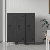 Epochsteele Metal Storage Cabinet with Lock & 2 Keys 50" Metal Locking Cabinet with Shelves for Home & Office, Freestanding Multi-Use Organizer for Garage Kitchen - Easy Assembly (Black) Epochsteele