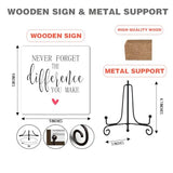 Inspirational Positive Quotes Office Wooden Signs Gift, Farmhouse Living Room Shelf Desk Decor Plaques, Thoughtful Wooden Sign Gift for Girl Friends Coworker, 5 X 5 Inches-B12 LeFohLon