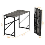 Elephance Folding Desk Writing Computer Desk for Home Office, No-Assembly Study Office Desk Foldable Table for Small Spaces Elephance