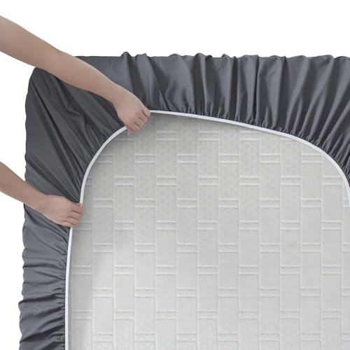 Clara Clark RV Queen Sheets, 6 Piece RV Sheets Set - Hotel Luxury Sheets for RV Bunks, Super Soft Bedding Set, Short Queen,Charcoal Gray Clara Clark
