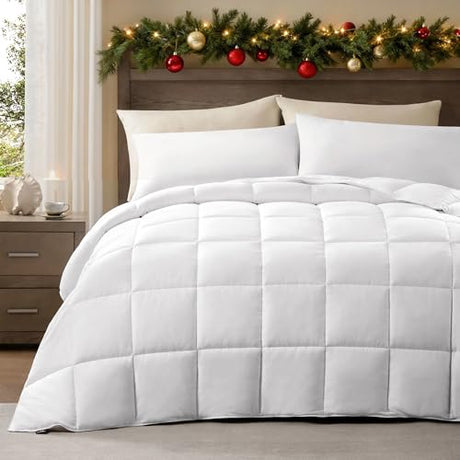 ACCURATEX Lightweight Duvet Insert King Size - 100% Cotton Shell, 250GSM Filling, Summer Down Alternative Comforter,Ultra-Soft & Breathable, Thin Duvet Insert with 8 Tabs, Machine Washable 104x90 ACCURATEX