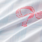 Bildenly Blue Plaid Queen Comforter Set - Pink Bow Comforter Set Queen Size, Gingham Quilt Bedding Set 3 Pieces, Soft & Lightweight Comforter(90‘’ x 90‘’) for Girl & 2 Pillowcases(30‘’x20‘’) Bildenly