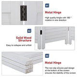 3 Panel Room Divider Privacy Screen 5.57 Ft Tall Privacy Wall Divider 66.9" x 15.7" Each Panel Folding Wood Screen for Home Office Bedroom Restaurant FDW