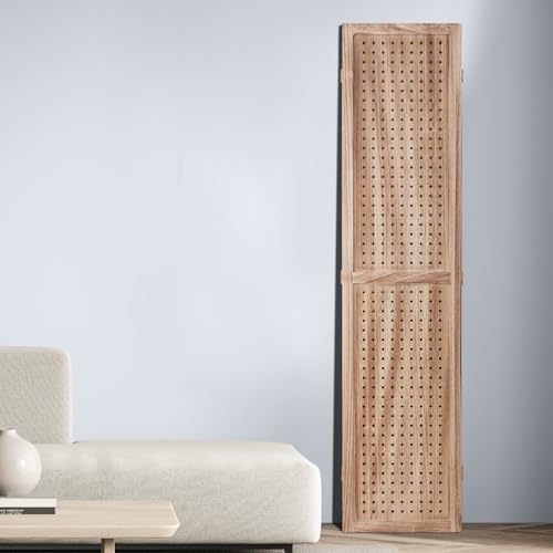 VEVOR Wood Room Divider, 4 Panel Wood Folding Privacy Screen, 66.9 Inches Tall Indoor Carved Partition Divider, Portable Decoration Screen, for Room Separation, Home, Office, Restaurant & Bedroom VEVOR