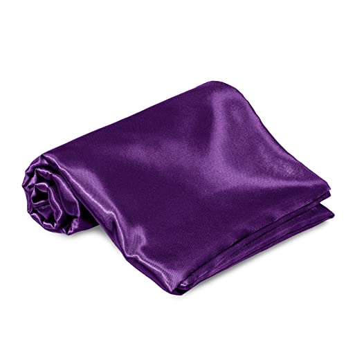 Homiest Purple Satin Flat Sheet King Size Bedding, Ultra Soft, Sold Separately Homiest