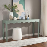 SAFAVIEH Home Collection Lilith Farmhouse French Country Sage Wavy Console Table for Entryway, Living Room, Foyer SAFAVIEH