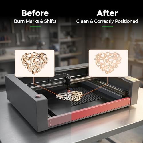 Cloudray 400x400mm Honeycomb Laser Bed with 4 Positioning Fixture Clamps, Desktop Laser Engraver Accessories, Honeycomb Working Table for CNC Laser Cutter, Each Working Area 15.7"x3.9", 4PCS, Black Cloudray