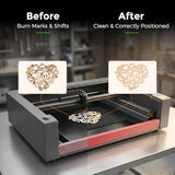 Cloudray 400x400mm Honeycomb Laser Bed with 4 Positioning Fixture Clamps, Desktop Laser Engraver Accessories, Honeycomb Working Table for CNC Laser Cutter, Each Working Area 15.7"x3.9", 4PCS, Black Cloudray