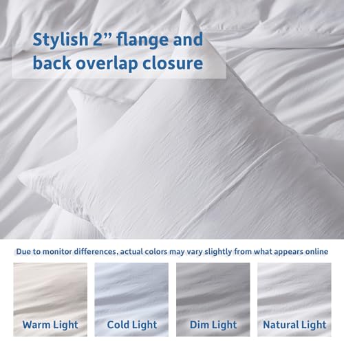 Hearth & Harbor Twin Duvet Cover Set - Twin/Twin XL Soft Prewashed White Duvet Cover, 2 Piece Set with Zipper Closure, 1 Duvet Cover 68x90 inches and 1 Pillow Sham Hearth & Harbor