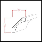 EWCR39 Cove Crown Moulding Trim, 3/4" x 2-5/8", Cherry, 94" Newmouldings