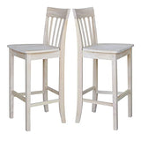 International Concepts Slat Back Stool, 30-Inch SH, Unfinished IC International Concepts
