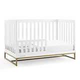 Delta Children Jade 4-in-1 Convertible Crib - Greenguard Gold Certified, Bianca White/Bronze Delta Children
