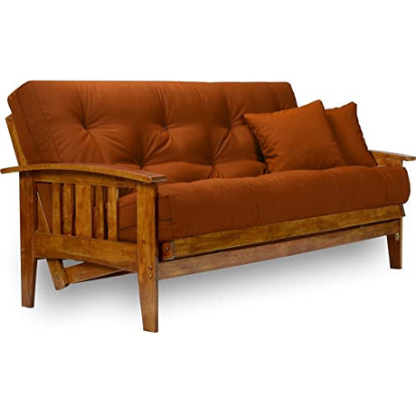 Nirvana Futons Westfield Wood Futon Frame - Full Size (Frame Only), Transform to 3 Positions - Sofa, Lounger, Bed Nirvana Futons